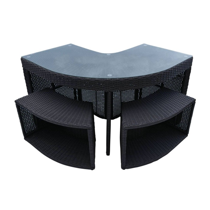 Hot Tub Accessories | Garden & Outdoor Canadian Spa Co Canadian Spa Rattan Square Garden Corner Bar & Stools